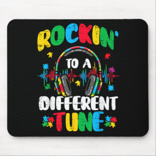 Autism rockin different tune asd awareness boys mouse pad