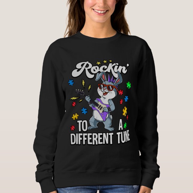 Autism Rockin To A Different Tune Sweatshirt (Front)