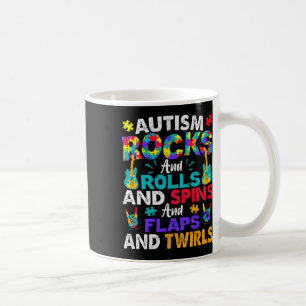 Autism Rocks And Rolls And Spins Autism Awareness Coffee Mug