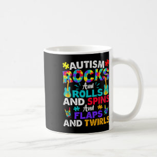 Autism Rocks And Rolls Fun Autism Awareness Month Coffee Mug