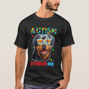 Autism Rottweiler Mum Puzzle Sunglasses Autistic T-Shirt