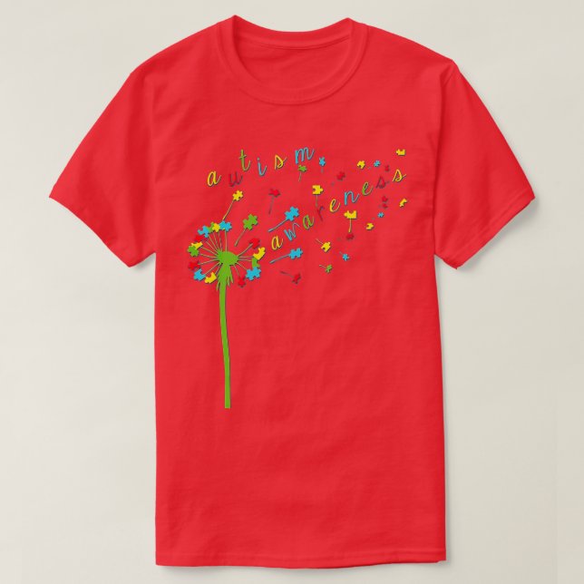 Autism s  Autism Awareness Ribbon s MomDadKid  T-Shirt (Design Front)