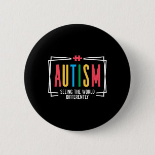 Autism Seeing The World Differently Autism Awarene 6 Cm Round Badge