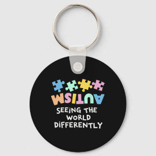 Autism Seeing The World Differently Autism Awarene Key Ring