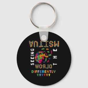 Autism Seeing The World Differently Autism Awarene Key Ring