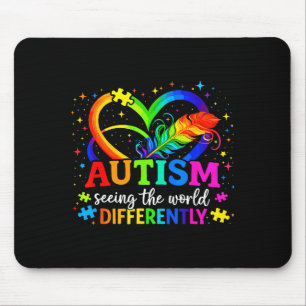 Autism seeing the world differently autism mouse pad
