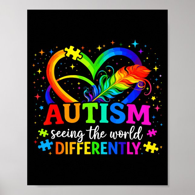 Autism seeing the world differently autism poster (Front)