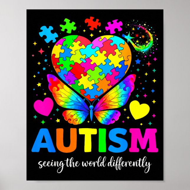Autism seeing the world differently autism poster (Front)
