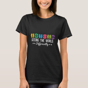 Autism Seeing The World Differently Autistic Asd T-Shirt