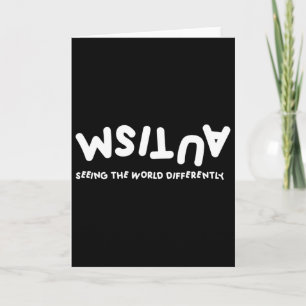 Autism Seeing The World Differently Autistic Aware Card
