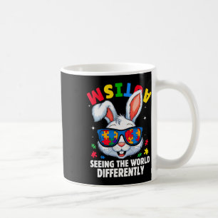 Autism Seeing The World Differently Awareness Bunn Coffee Mug