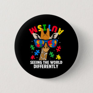 Autism Seeing The World Differently Awareness Gira 6 Cm Round Badge