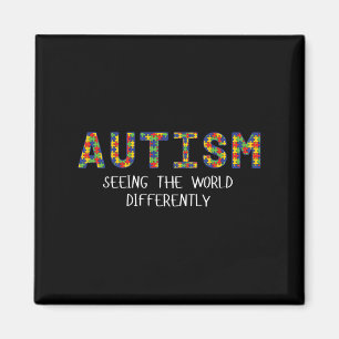 Autism Seeing The World Differently Graphic Tee Magnet