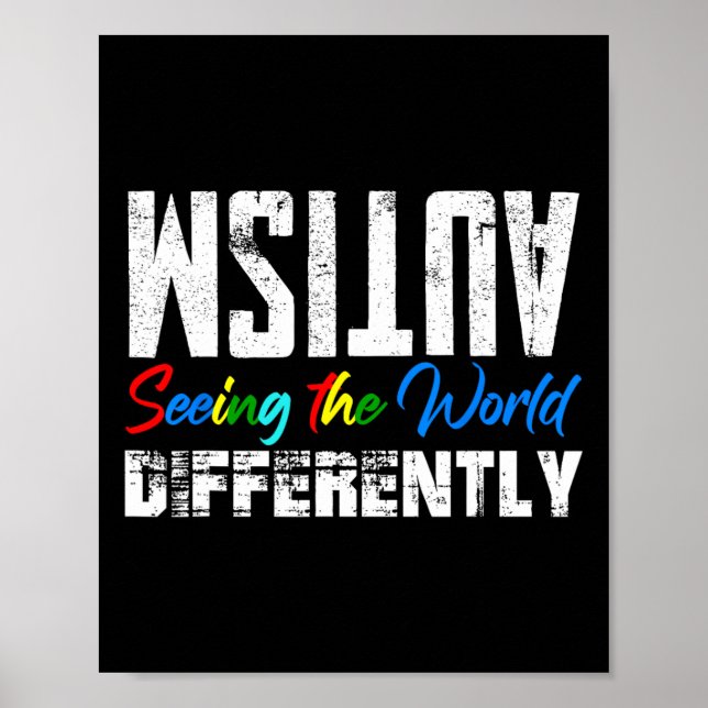 Autism Seeing The World Differently Neurodiversity Poster (Front)