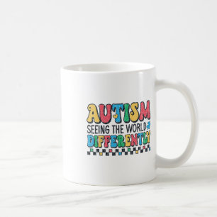 Autism Seeing The World Differently Retro Autism A Coffee Mug