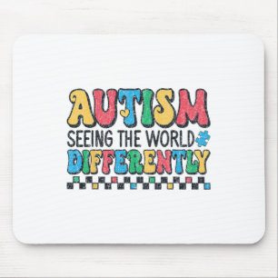 Autism Seeing The World Differently Retro Autism A Mouse Pad