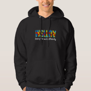Autism Seeing The World Differently Upside Autism Hoodie