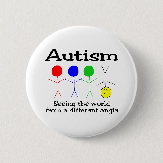 Autism Seeing The World From A Different Angle 6 Cm Round Badge (Front)