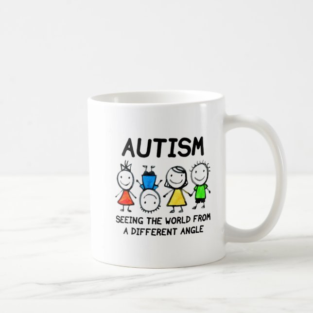 Autism Seeing The World From A Different Angle Aut Coffee Mug (Right)