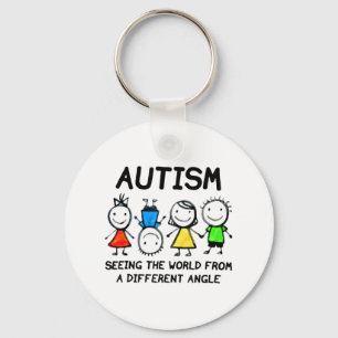 Autism Seeing The World From A Different Angle Aut Key Ring