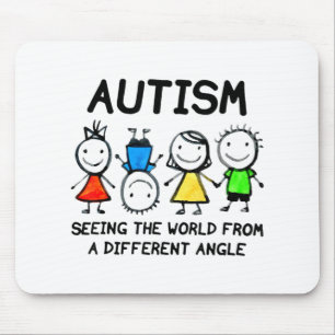 Autism Seeing The World From A Different Angle Aut Mouse Pad