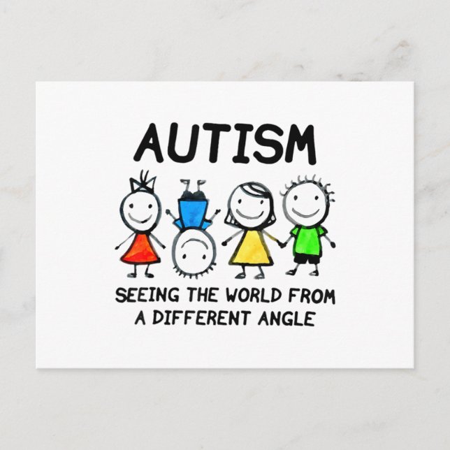 Autism Seeing The World From A Different Angle Aut Postcard (Front)
