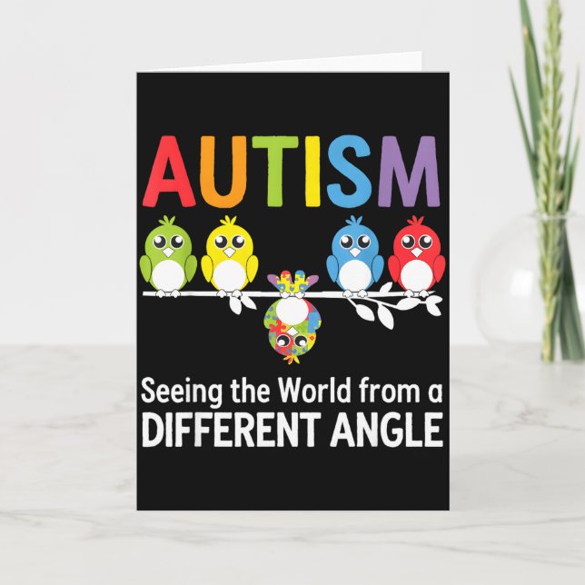 Autism Seeing The World From A Different Angle Cut Card (Front)