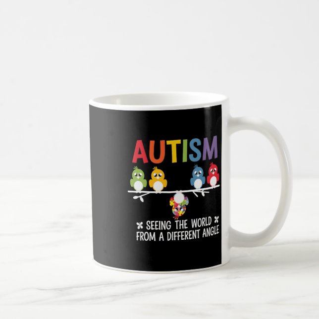 Autism Seeing The World From A Different Angle Cut Coffee Mug (Right)