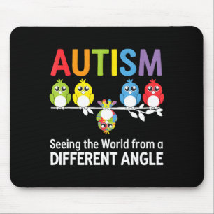 Autism Seeing The World From A Different Angle Cut Mouse Pad