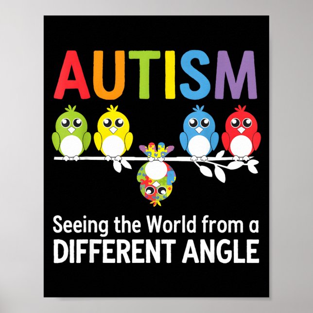Autism Seeing The World From A Different Angle Cut Poster (Front)