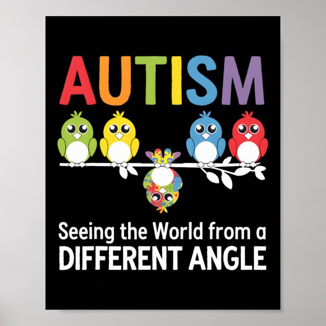 Autism Seeing The World From A Different Angle Cut Poster (Front)