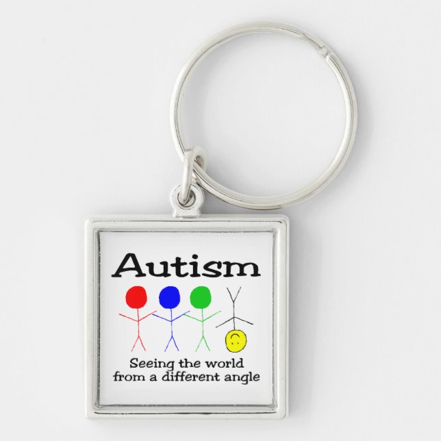 Autism Seeing The World From A Different Angle Key Ring (Front)