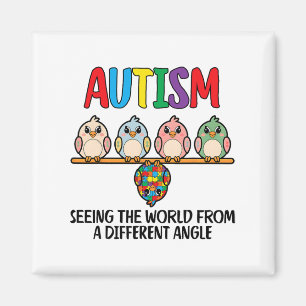 Autism Seeing The World From A Different Angle Owl Magnet