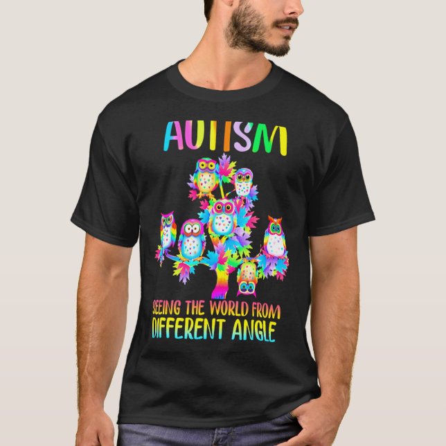 Autism Seeing The World From Different Angle Aware T-Shirt (Front)