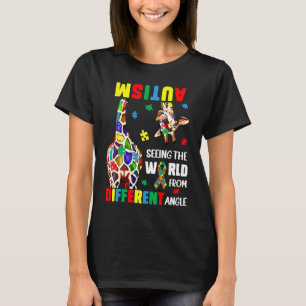 Autism Seeing The World From Different Angle Giraf T-Shirt