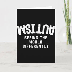 Autism Seeing World Differently Awareness Shirt Au Card