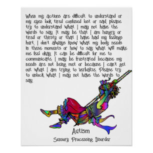 Autism: Sensory Processing Disorder Poster (girl)
