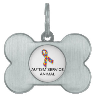 Autism Service Animal Dog Tag with Autism Logo