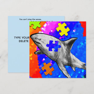 Autism Shark Flat Card