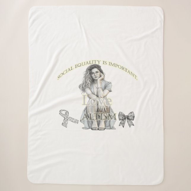 Autism Sherpa Blanket (Front)