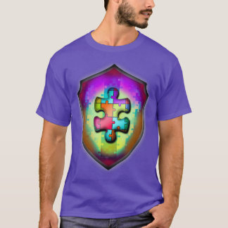 Autism shield autism puzzle T-Shirt