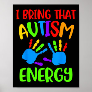 Autism Shirt Autism Energy Spectrum Asd Awareness Poster