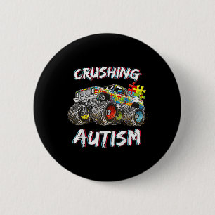 Autism Shirt Boys Kids Shirt Monster Truck Autism 6 Cm Round Badge