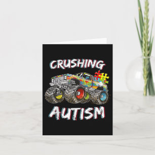 Autism Shirt Boys Kids Shirt Monster Truck Autism  Card
