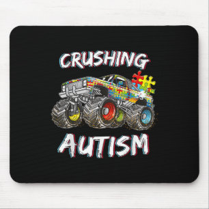 Autism Shirt Boys Kids Shirt Monster Truck Autism Mouse Pad