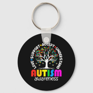 Autism Shirt Love Accept Support Autistic Autism A Key Ring