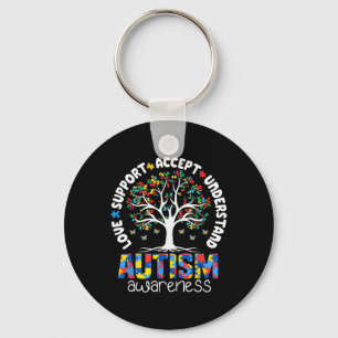 Autism Shirt Love Accept Support Autistic Autism A Key Ring