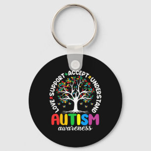 Autism Shirt Love Accept Support Autistic Autism A Key Ring