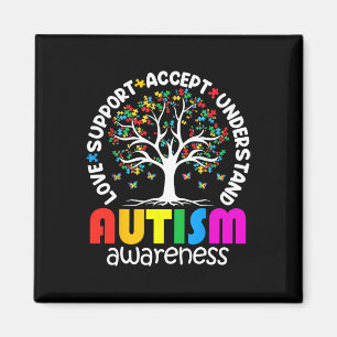 Autism Shirt Love Accept Support Autistic Autism A Magnet