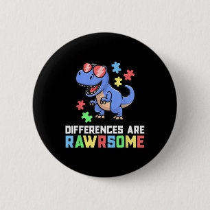 Autism Shirts For Boys Dinosaur Trex Awareness Puz 6 Cm Round Badge